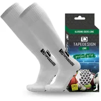 TapeDesign Allround Socken lange Antirutschsocken 1 Paar Schwarz ONESIZE