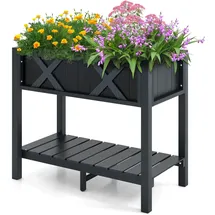 Costway Hochbeet 86 x 45 x 73 cm Schwarz
