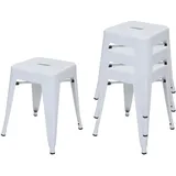 MCW Hocker A73 Metall 39 x 46 x 39 cm Weiß