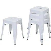 MCW Hocker A73 Metall 39 x 46 x 39 cm Weiß