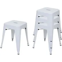 MCW Hocker A73 Metall 39 x 46 x 39 cm Weiß
