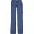URBAN CLASSICS Ladies Low Waist Cargo Denim - Blau