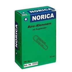 ALCO Büroklammern NORICA silber galvanisiert, 100 St.