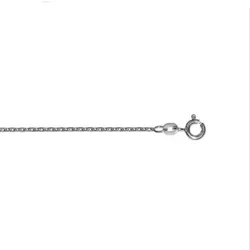 Goldkette ONE ELEMENT "Halskette aus 333 Weißgold Ø 1,7 mm" Gr. 45, silber, Halsketten, Damen, 45, Weißgold 333, Damen Gold Schmuck Rundankerkette