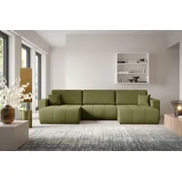 Fun Möbel Wohnlandschaft Sofa mit Schlaffunktion AUGUSTO in Stoff