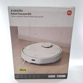 Xiaomi S12 Saugroboter mit Wischfunktion 2 in 1, 4000 Pa Saugkraft, LiDAR Navigation Hinderniserkennung, Smart Staubsauger Roboter, Teppich Tierhaare Hartböden, APP Fernbedienung, Google& Alexa