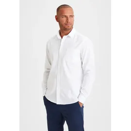 H.I.S. Langarmhemd H.I.S, Herren, Gr. L (41/42), N-Gr, weiß, Web, Obermaterial: 100% Baumwolle, unifarben, regular fit, Rundhals, Manschette, Hemden, mit Kentkragen, Oxford-Qualität aus reiner Baumwolle
