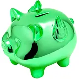 Trinkgeld Spardose Keramik, Sparschwein Hochzeit, Baby Mädchen Jungen Kinder Sparschwein Groß, Spardose Kinder Personalisiert, Sparbüchse, Piggy Bank, Hochzeitsgeschenke für Brautpaar (grün)