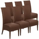 Amagohome Stuhl Rattanstühle Esszimmer Stühle Antonio Polsterstühle braun Polster Wild braun