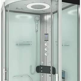 SeniorBad Dampfdusche Dusche Duschkabine D58-60T3-EC Duschtempel Sauna 100x100 cm