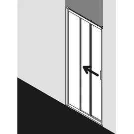 Kermi Liga Duschtür mit Schiebetür links 80 x 200 cm silber ESG klar LIG3L080201PK