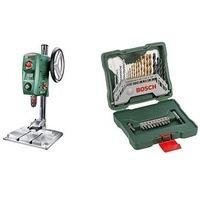 Bosch Tischbohrmaschine PBD 40 (Parallelanschlag, Schnellspannklemmen, Karton, 710 Watt) + Bosch 30tlg. X-Line Titanium-Bohrer- und Schrauber-Set