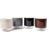 Pantone Porzellan Latte Macchiato Thermobecher, 220ml, 4er-Set: Warm Gray 2 C, Cool Gray 2 C, Brown 2322, Black 419 C