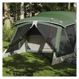 vidaXL Campingzelt mit Vorzelt 4 Personen Grün Wasserdicht