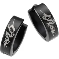 FIRETTI Creolen Drache schwarz 13mm