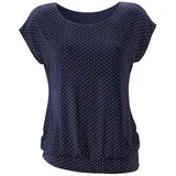 LASCANA Longshirt Marine-gepunktet 40/42