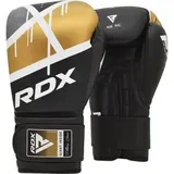 rdx-sports Boxhandschuhe F7 Ego, schwarz, Kinder & Erwachsene, Trainingshandschuhe aus Kunstleder, mit Klettverschluss, 12oz