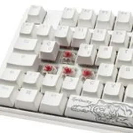 Ducky One 3 Classic Pure White TKL Gaming Tastatur, RGB LED - MX-Silent-Red DE (DKON2187ST-SDEPDPWWWSC1)
