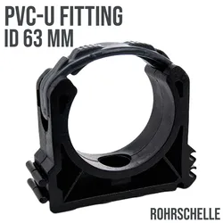 63 mm PVC Klebe Fitting Rohr Schelle Halter Klemme Clip geschlossen