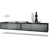 Vladon Lowboard, Graphit, Holzwerkstoff, 100x29x37 cm, Wohnzimmer, Wohnwände, Lowboards, Lowboards stehend