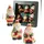 Krebs Glas Lauscha Weihnachtsmänner, Goldglitter 6-tlg. 8cm
