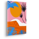 KOMAR Keilrahmenbild im Echtholzrahmen - Island Hopping - Größe 30 x 40 cm - Wandbild, Kunstdruck, Wanddekoration, Design, Wohnzimmer, Schlafzimmer