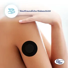 CureTape CureTape® Sensor Patch - Freestyle Libre 3 und Dexcom G7 fixierpflaster 25 St pflaster - pflaster - Wasserfeste - Stück - Ø 65mm - Schwarz