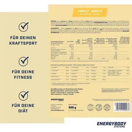 energybody systems Mega Protein Vanille Pulver 500 g