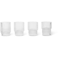 Ferm Living Trinkglas Set Ripple clear 6,2 cm H
