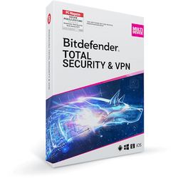 Bitdefender Total Security inkl. Unbegrenztes VPN | 10 Geräte / 2 Jahre