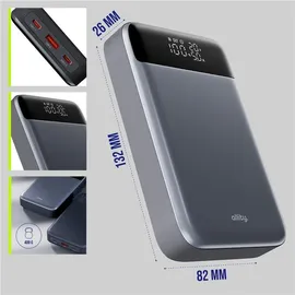 allity APB-200 PD, QC 33W 10000 mAh USB Quick Charge LiPo USB-A, USB-C® Grau