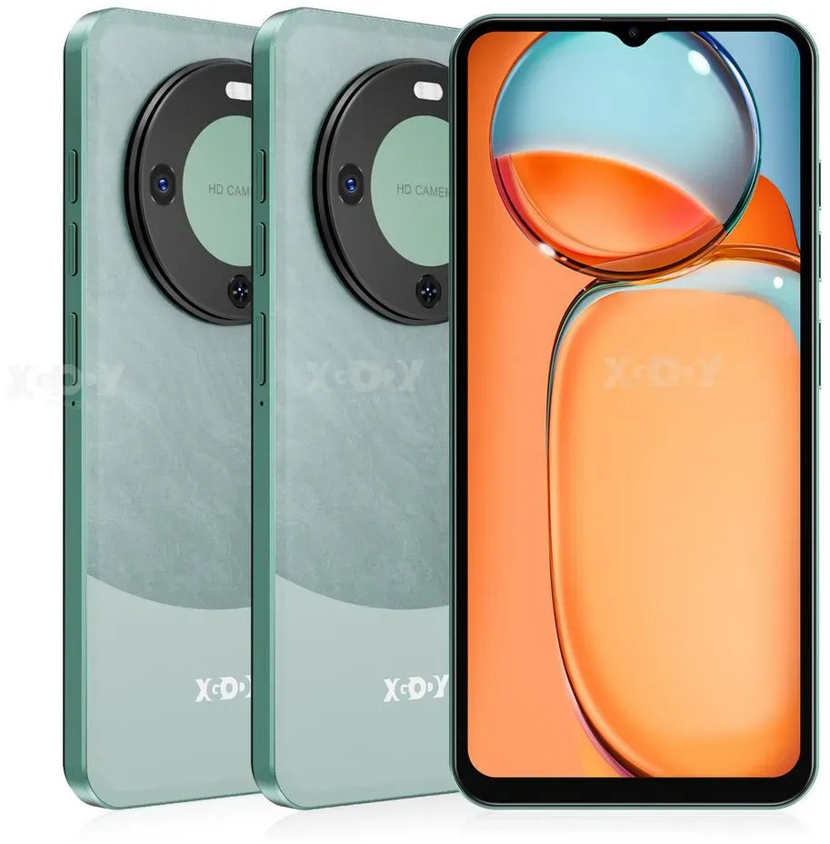 XGODY A54 Dual-SIM Android 10, 4G Quad-Core Smartphone (16,51 cm/6.5 Zoll, 32 GB Speicherplatz, 15 MP Kamera, INCELL-Bildschirm mit 720*1600, MMS, MP3-Player, Gesichts-Erkennung) grün
