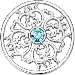 CEM Coins CS339/340 Anhänger Edelstahl Kristall Blau