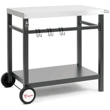 BBQ-Toro Beistelltisch 85 x 50 x 81 cm Metall schwarz