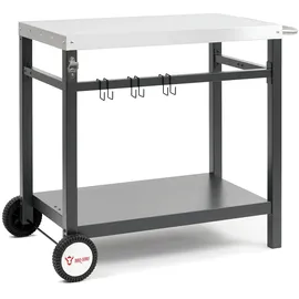 BBQ-Toro Beistelltisch 85 x 50 x 81 cm Metall schwarz