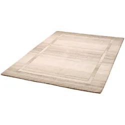 Wollteppich DEKOWE "Vardan", grau (hellgrau), B:160cm H:12mm L:230cm, Wolle, Teppiche, reine Wolle, weich und kuschelig, Wohnzimmer