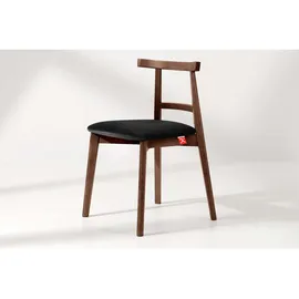 Konsimo Holzstuhl 2er-Set ¦ schwarz ¦ Maße (cm): B: 47 H: 76