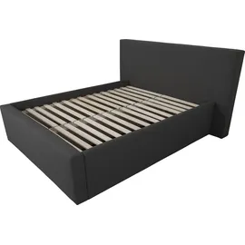 Home Affaire Polsterbett HOME AFFAIRE "Dalina", grau (anthrazit), B:211cm H:124cm L:247cm, Struktur (100% Polyester), Betten, Polsterbett, geradliniges Kopfteil, in 5 Breiten, auch in 220cm Länge