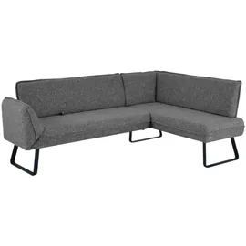 K+W Komfort & Wohnen Drive, grau (schwarzgrau 88), H:91cm T:68cm, Sitzbänke, Eckbank, mit Seitenteilverstellung am langem Schenkel zur Sitzplatzerweiterung