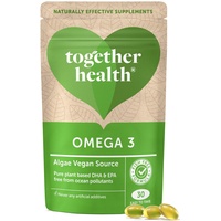 Algenöl Omega 3 vegan von Together Health – Reine Omega 3 Kapseln aus Algen – Perfektes DHA & EPA Verhältnis – Pfanzliche & Hochdosierte Fischöl Alternative – 30 Softkapseln