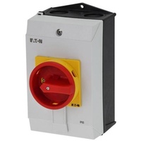 Eaton Power Quality Eaton P1-40/I2/SVB/N EIN-AUS-Schalter mit NOT-Aus-Schalter 40A 690V 1 x 90° Grau, Schwarz, Rot, Gel