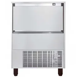 Große Fast-Food-Eiswürfelmaschine 12g mit einer Produktion von 76kg/24h und einem Behälter von 20kg für Gastronomie.