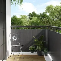 vidaXL Balkon-Sichtschutz Anthrazit 500x90 cm Poly Rattan