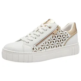 Marco Tozzi Plateausneaker Gold/Weiß 39