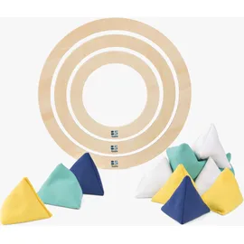 BS Toys Trigo-Spiel im Freien – 3 Ringe & 12 Stoffbeutel