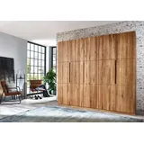 Home affaire Kleiderschrank Azelie, aus Wildeiche Massivholz-Kleiderschrank, im 50 cm Raster planbar braun 252 cm x 223 cm x 62 cm