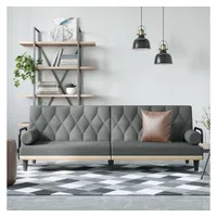 VidaXL Schlafsofa mit Armlehnen Dunkelgrau Stoff