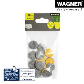 Wagner Topffüße Set Selbstklebend Grau Ø 20 mm