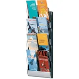 Paperflow Wandprospekthalter Integral silber DIN A5 20 Fächern 116,0 x 7,0 x 69,0 cm, 5 St.