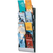 Paperflow Wandprospekthalter Integral silber DIN A5 20 Fächern 116,0 x 7,0 x 69,0 cm, 5 St.